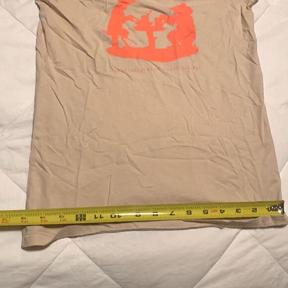 Alternative earth T shirt with bear and deer having tea, made in Peru, medium - Picture 9 of 10